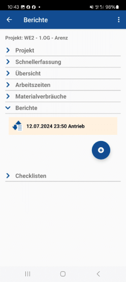 midcom APP Kundendienst-Berichte Cockpit
