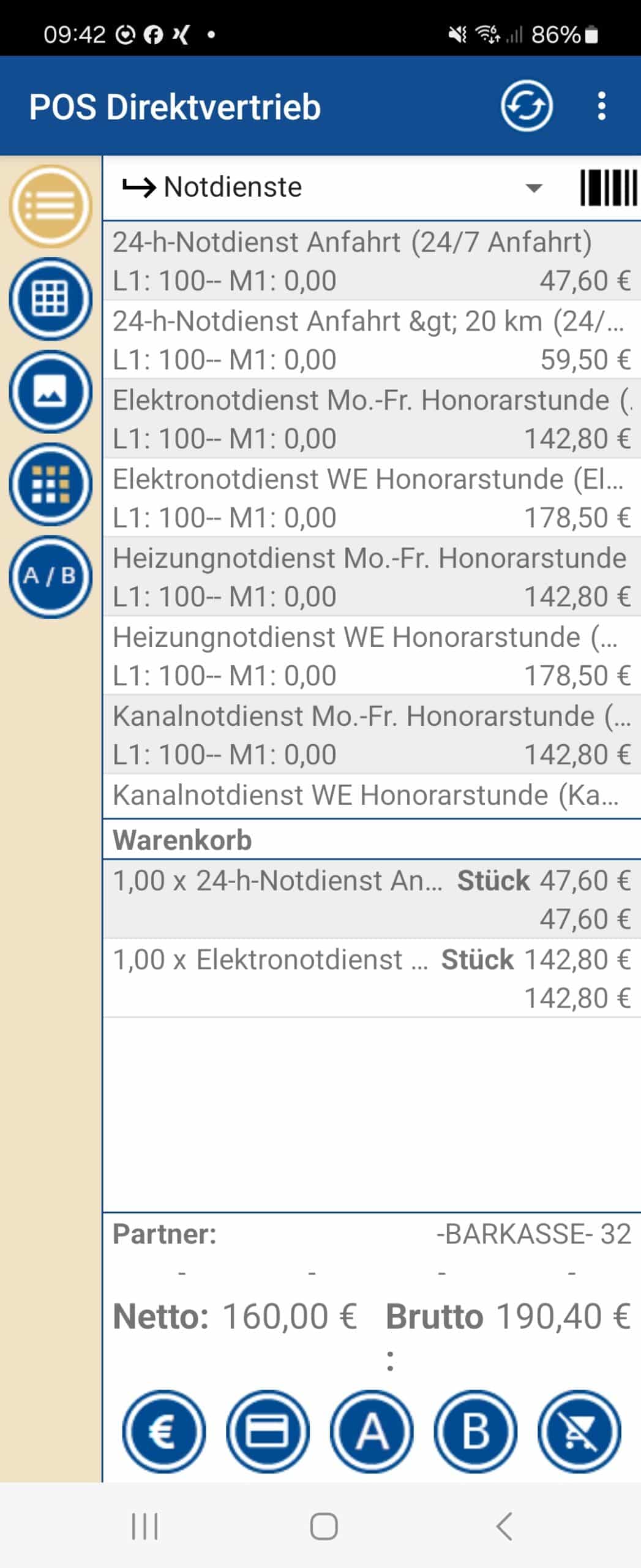 midcom POS Kasse App